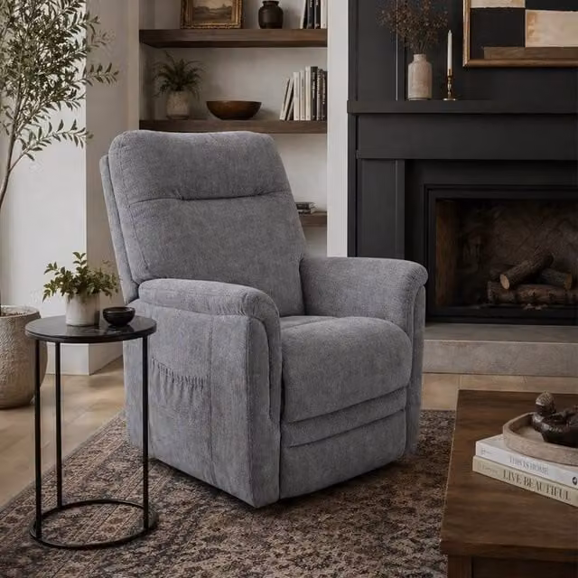 Aspire Dual Motor Power Riser Recliner Armchair in Grey – 1