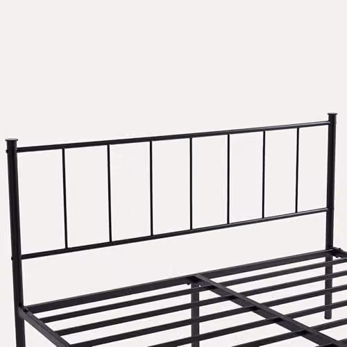CozyLiving Finn Metal Bed Frame in Black with Slatted Base, W/D/H: 152 x 202 x 95 cm – 5