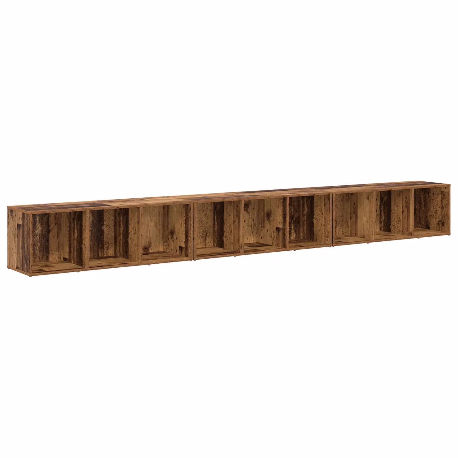 Berkfield Home 3-Piece Rustic TV Cabinet in Brown Engineered Wood, W/D/H: 37 x 35 x 107.5 cm – 2