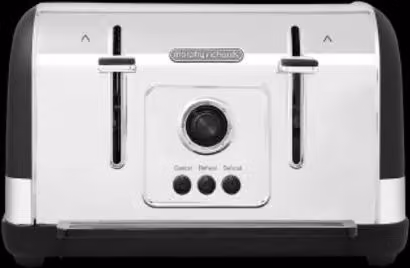 Morphy Richards Venture 4-Slice Toaster in Black with Stainless Steel Accents and Cable Storage