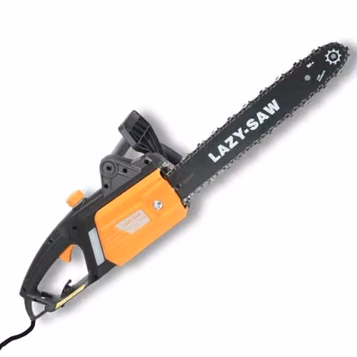 1800W Electric Corded Chainsaw with 400mm Bar and Auto Oil Lubrication, Orange