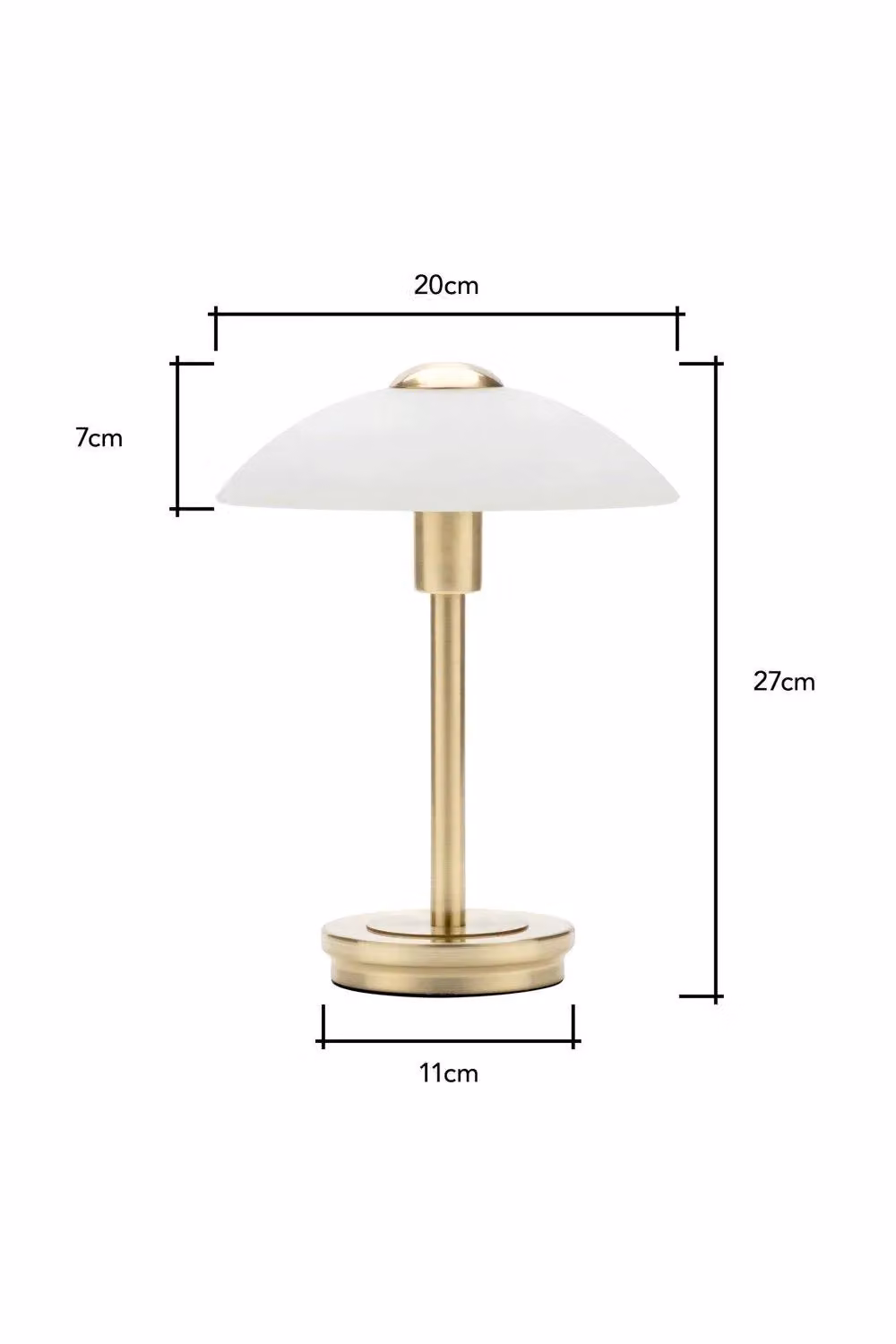 BHS Lighting Archie Touch Sensitive Table Lamp in Gold and Brass – 2
