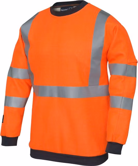 Pegdev Men's Hi-Vis FR Arc Sweatshirt in Orange, Size 3XL – 1