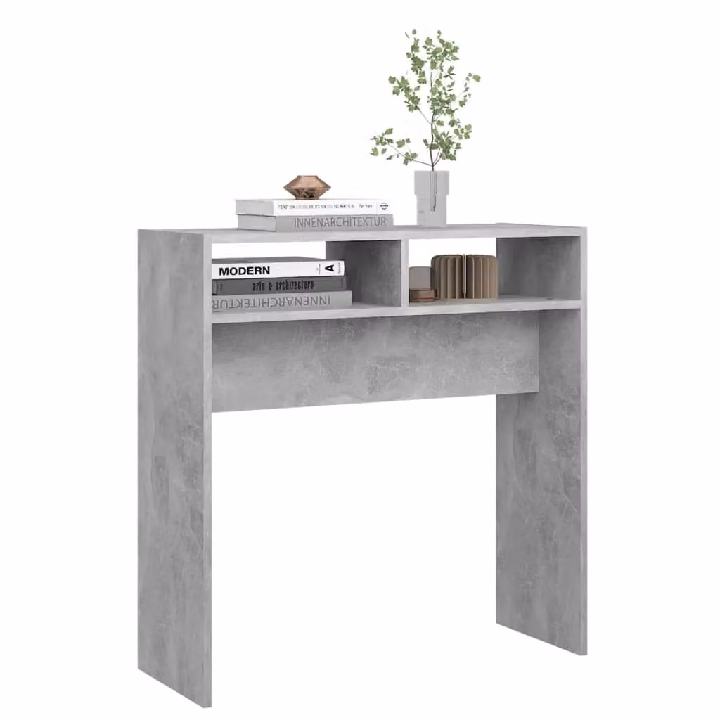 Berkfield Home Modern Concrete Grey Console Table, W/D/H: 78 x 30 x 80 cm – 3