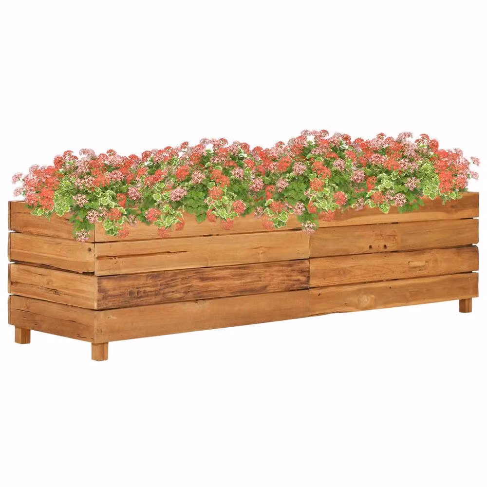 Berkfield Home Raised Bed in Brown Solid Wood and Steel, W/D/H: 150 x 40 x 38 cm – 2
