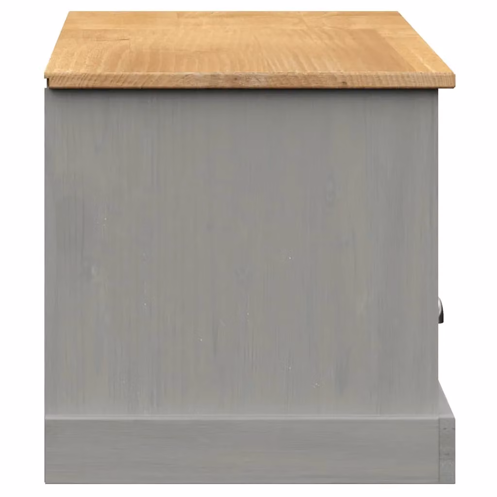 Berkfield Home VIGO Grey Rustic Solid Wood Pine TV Cabinet W/D/H: 156 x 40 x 40 cm – 3