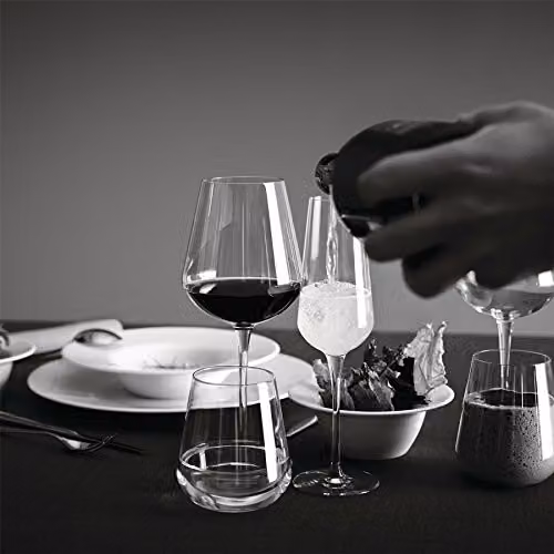Bormioli Rocco Inalto Uno Wine Glasses, Transparent, 380ml, Pack of 6 – 3