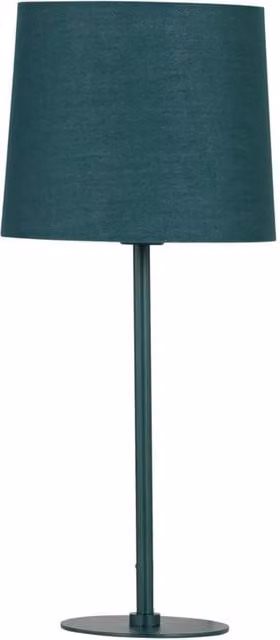 First Choice Lighting Green Table Lamp with Fabric Shade, Height: 40 cm