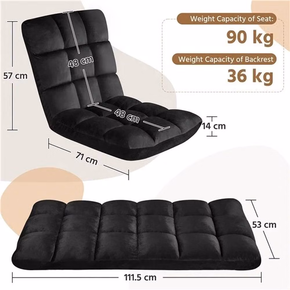 KORVIXA Adjustable Multi-Position Padded Gaming Chair in Black – 2