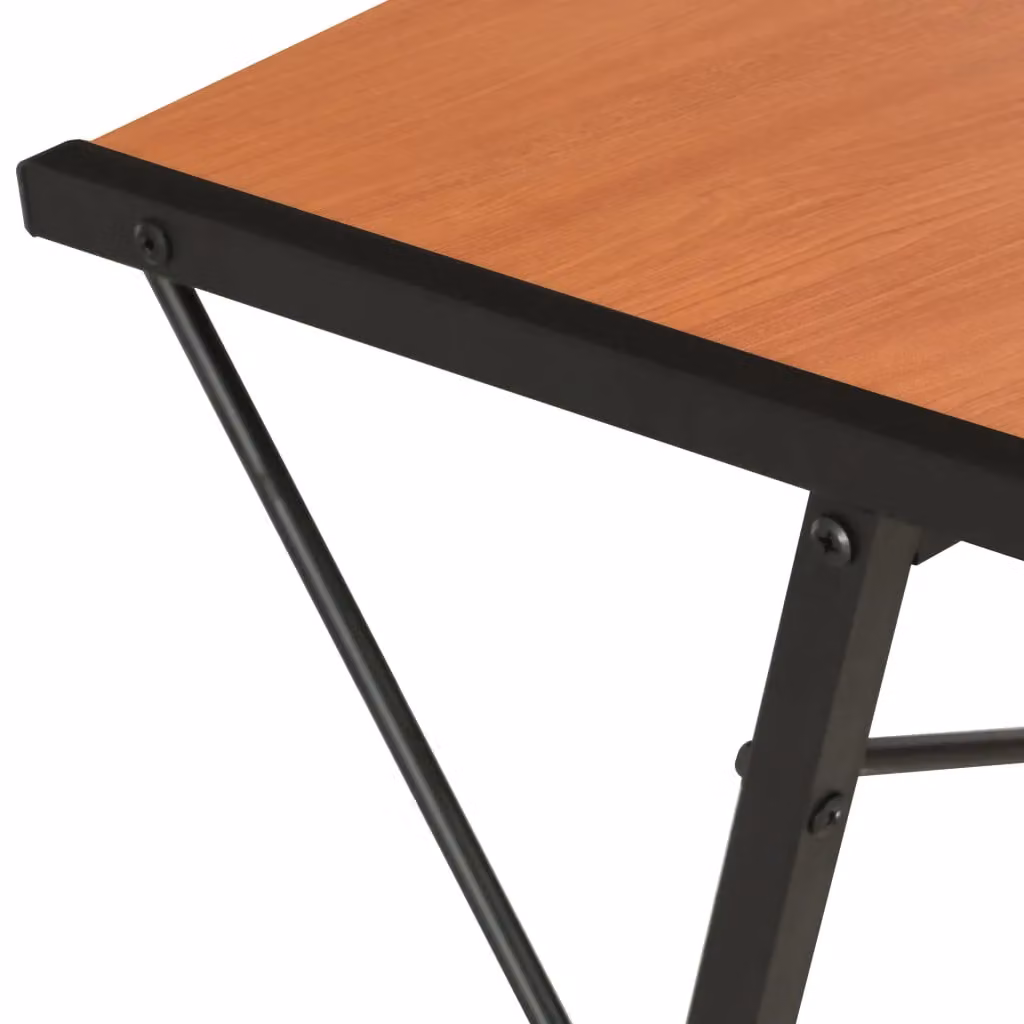 Berkfield Home Modern Writing Desk in Black and Brown, W/D/H: 116 x 50 x 93 cm – 3