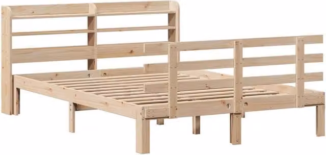 Berkfield Home Beautiful Bed Frame with Headboard in Beige, W/D/H: 135 x 190 x 82 cm