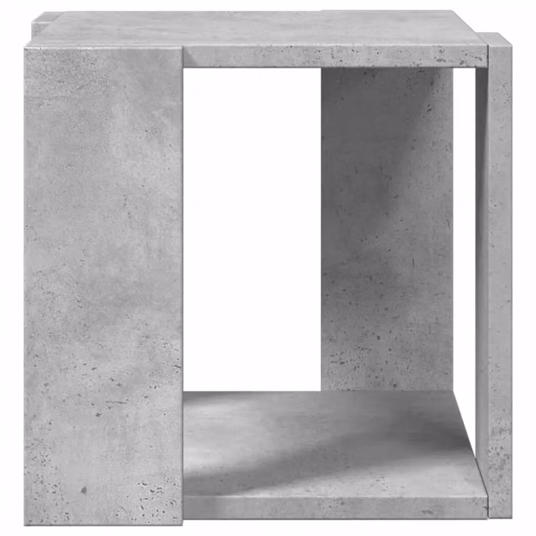 Berkfield Home Modern Square Coffee Table in Grey Composite Wood, W/D/H: 32 x 32 x 30 cm