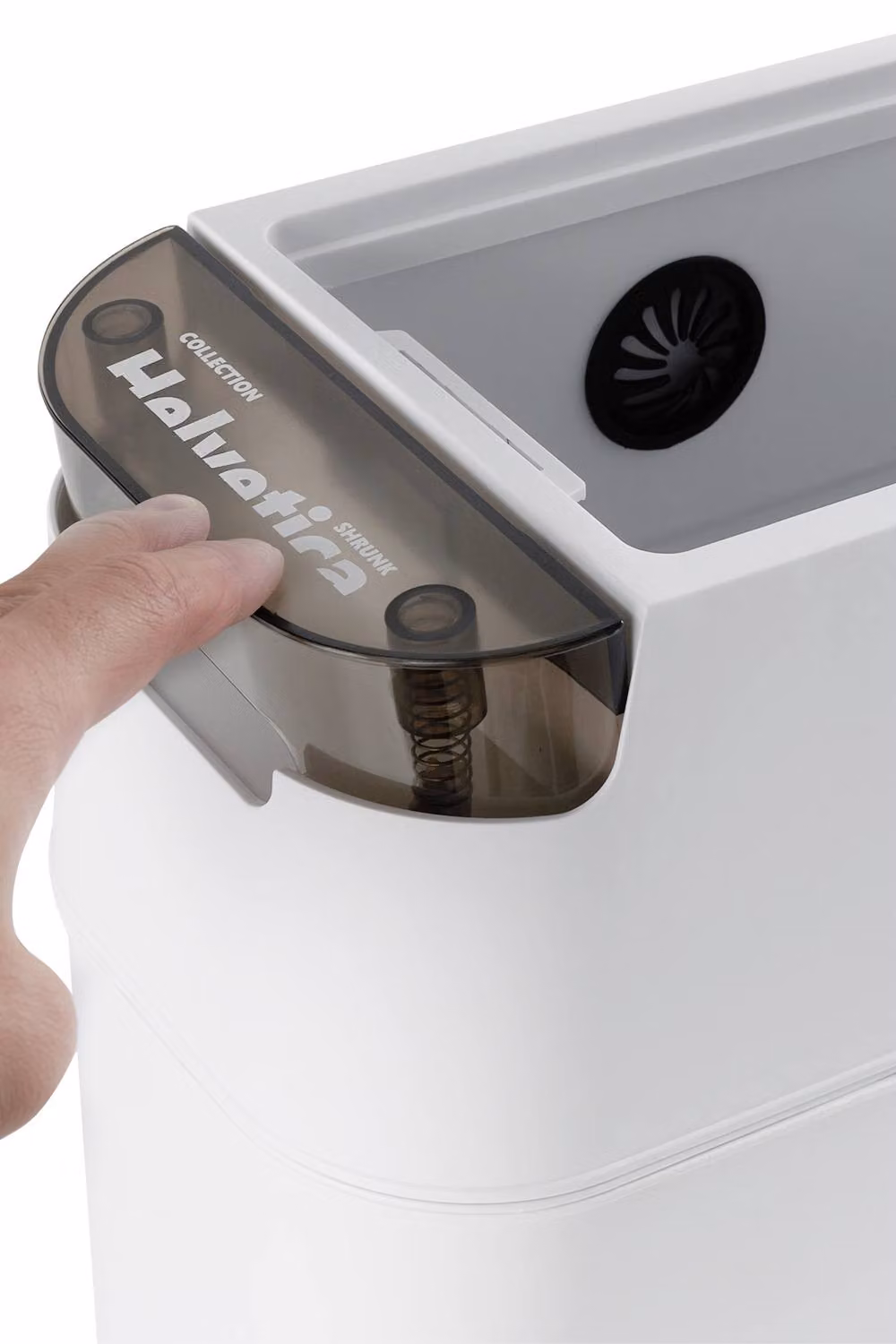 Garden Sanctuary Slim Plastic Rubbish Bin with Flip Lid, White – 2