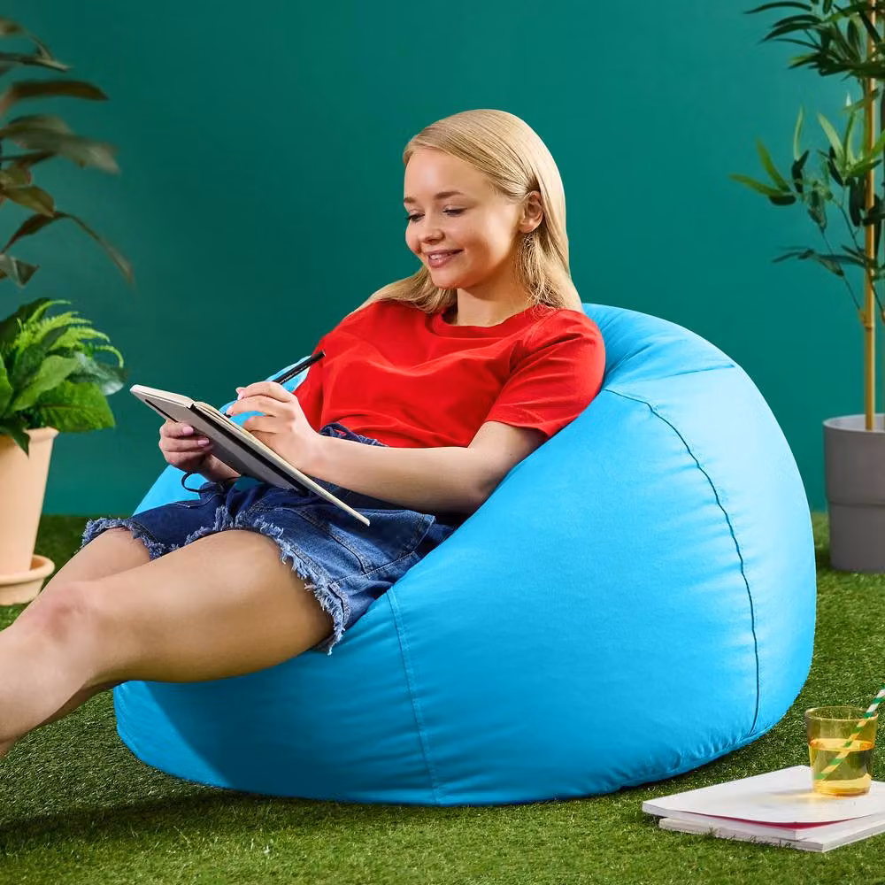icon Classic Indoor Outdoor Bean Bag Chair in Blue – 1