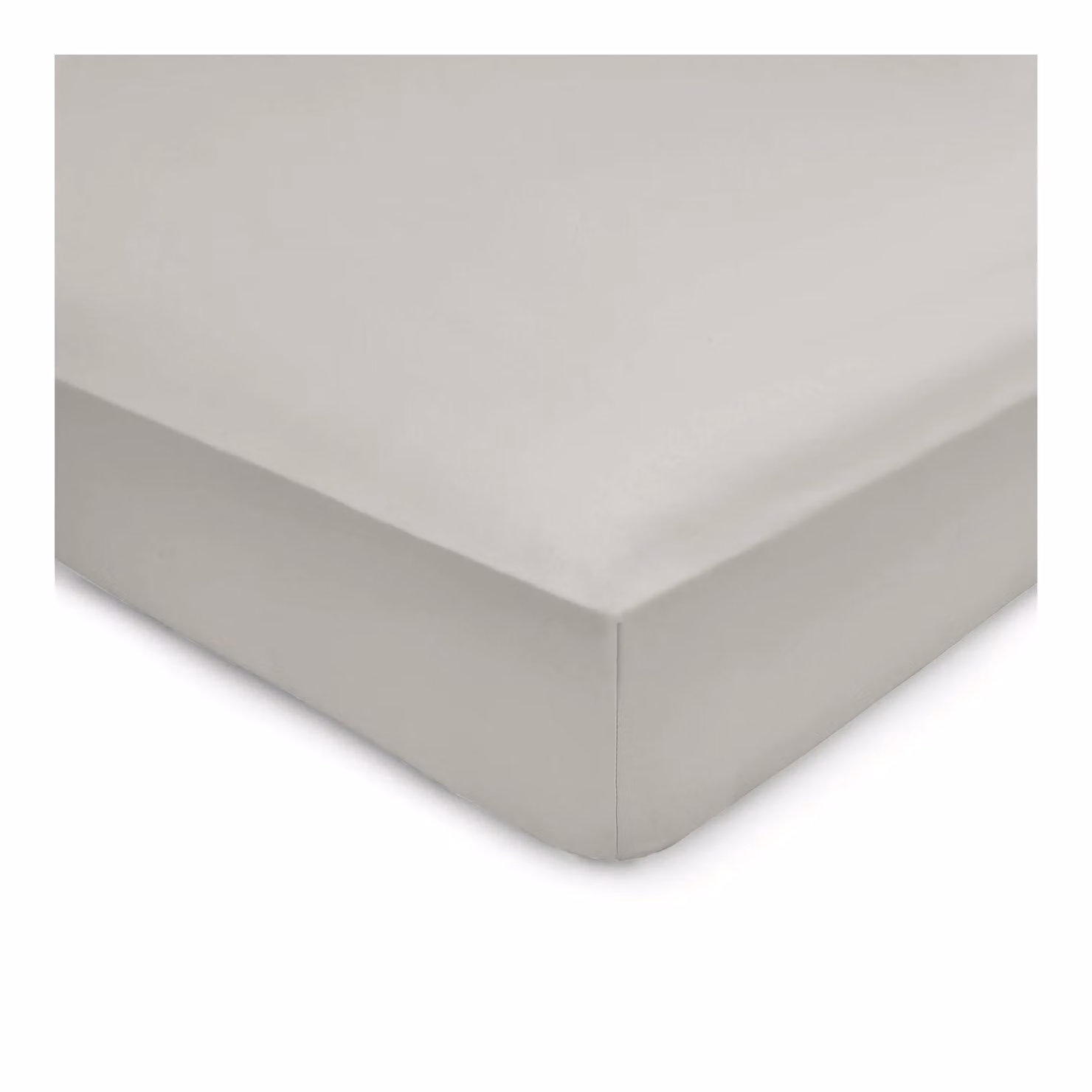 Bedeck 500 Thread Count Mako Satin Cotton Kingsize Fitted Sheet, Silver, W/D/H: 180 x 200 cm – 2