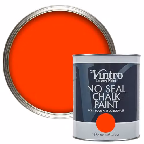 Vintro No Seal Chalk Paint in Red, 1 Litre