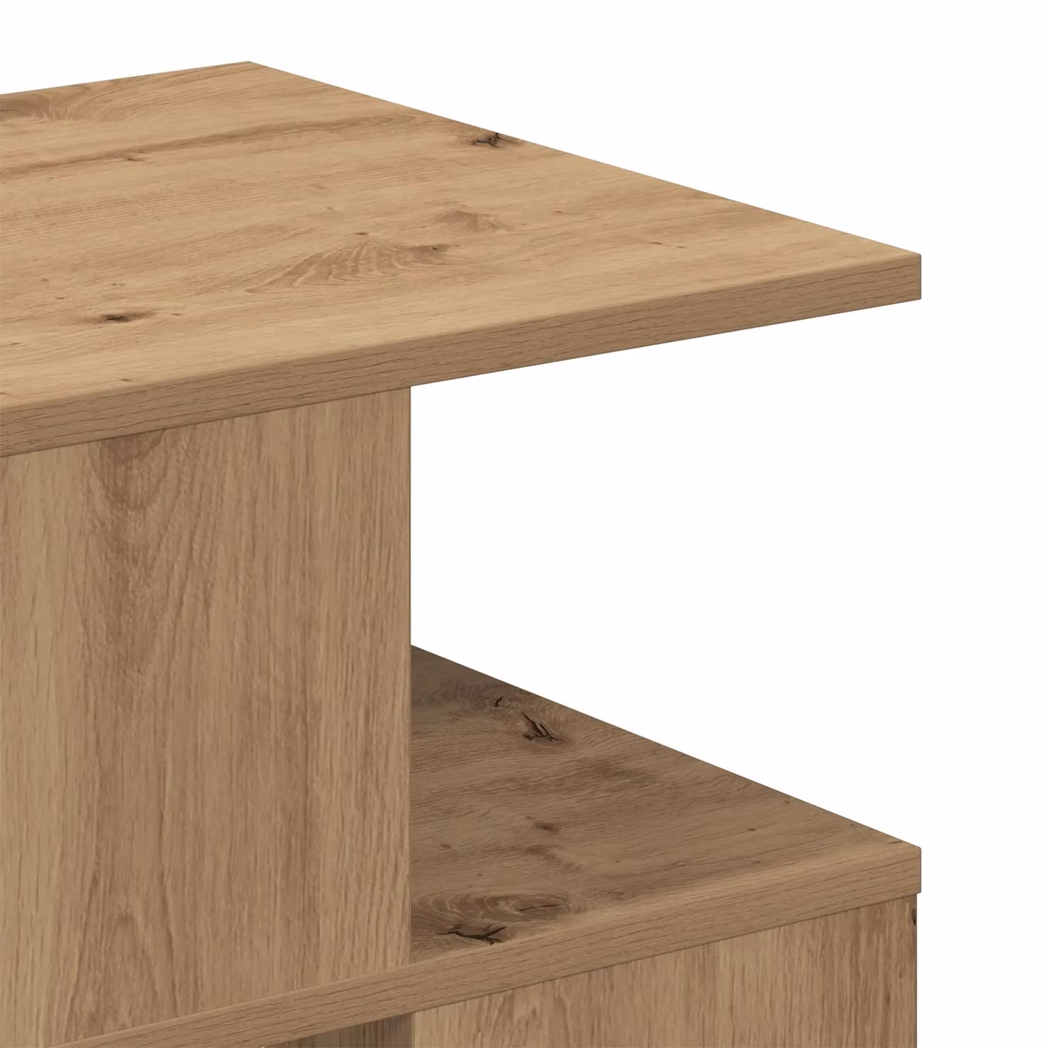 Berkfield Home Artisan Oak Side Table, Brown, W/D/H: 40 x 40 x 40 cm – 5