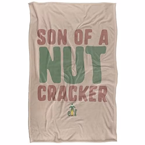 LOGOVISION Elf Buddy Son Of A Nut Cracker Super Soft Fleece Throw Blanket, W/D/H: 91 x 147 cm, Multicolour – 1