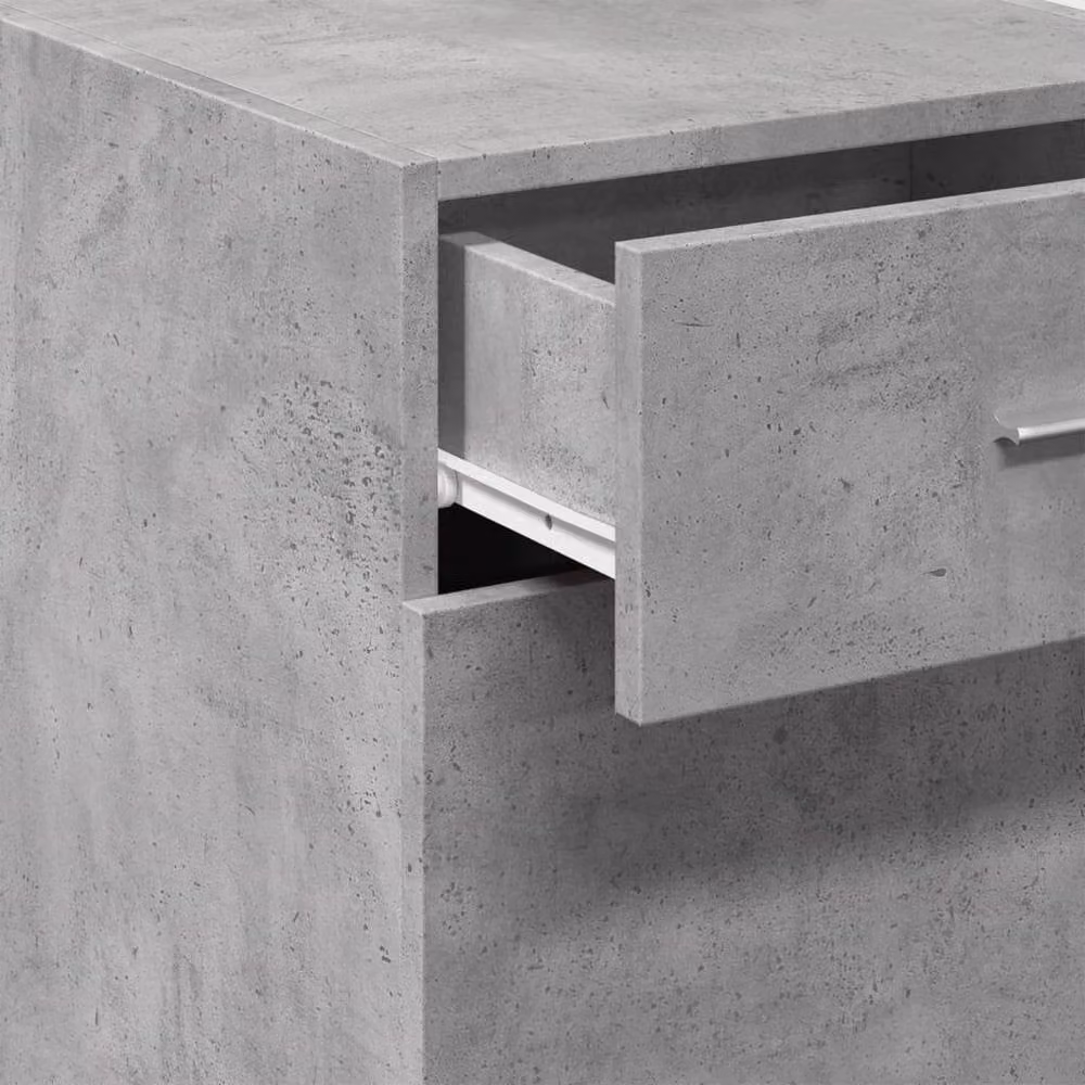 Berkfield Home Sideboard in Concrete Grey, W/D/H: 40 x 42.5 x 93 cm – 4