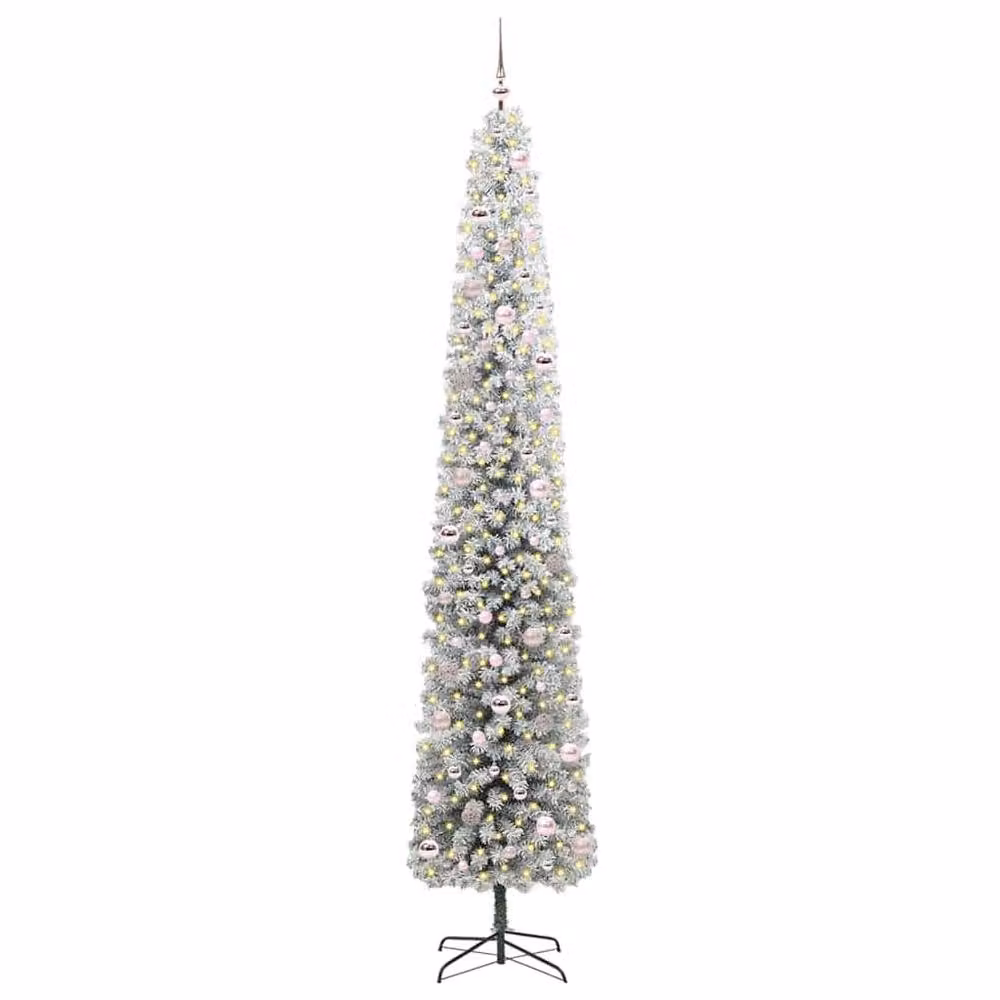 Berkfield Home Artificial Green Christmas Tree with 300 Warm White LEDs and Stand, Height: 270 cm – 3