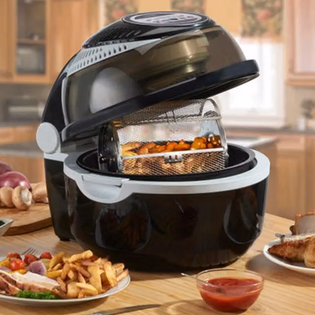 Cooks Professional Black Halogen Air Fryer Oven with Digital LCD Display and 8 Accessories