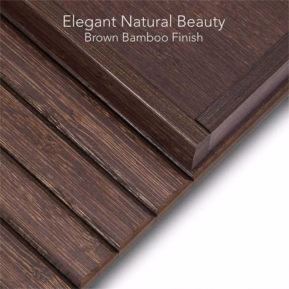Nordara Bamboo Foldable Sofa Arm Tray Table in Brown, W/D/H: 100 x 100 x 100 cm – 3