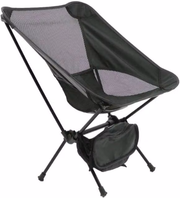 Garden Pride Portable Compact Folding Camping Chair in Black