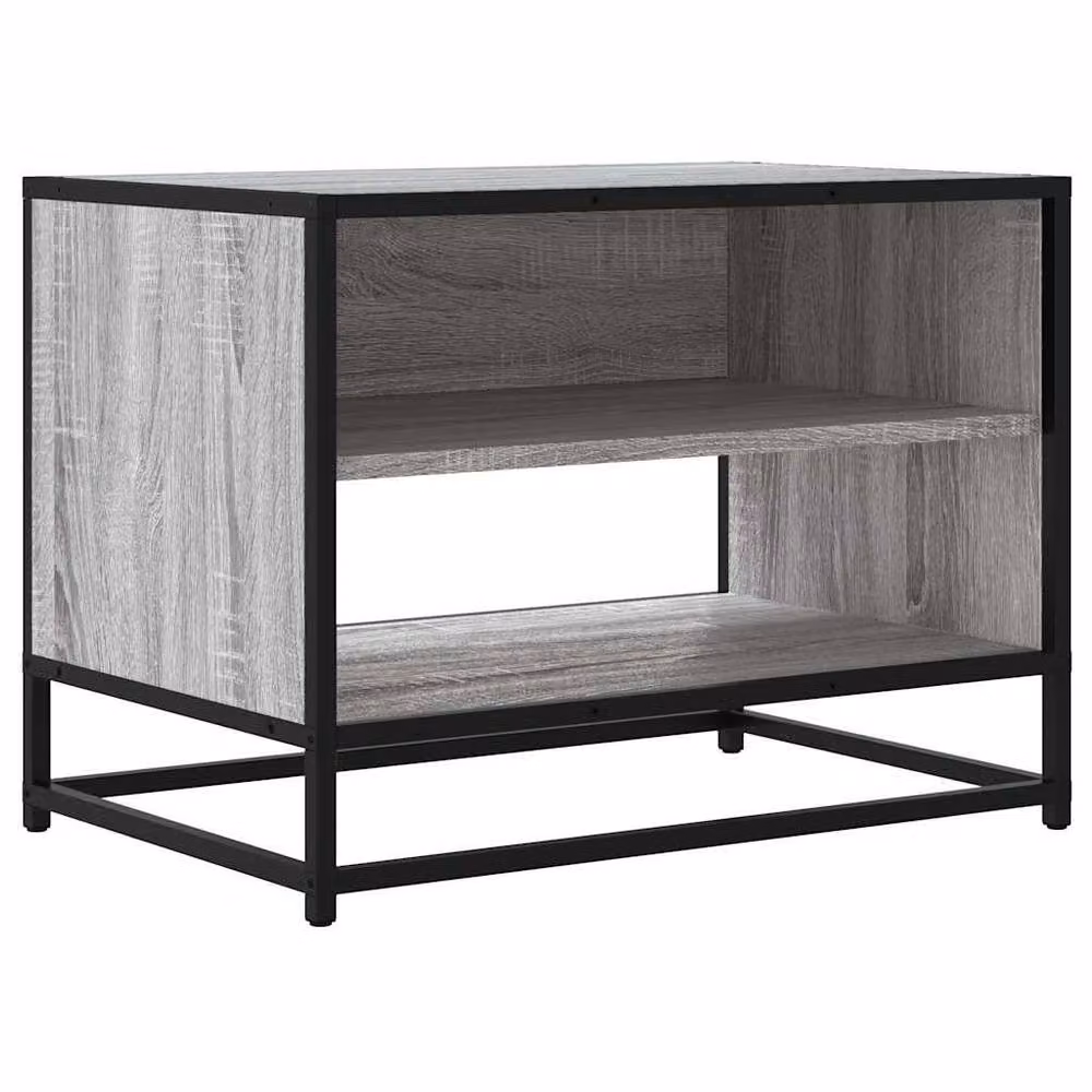 Berkfield Home Grey Sonoma TV Cabinet in Engineered Wood and Metal, W/D/H: 61 x 40 x 46 cm – 3