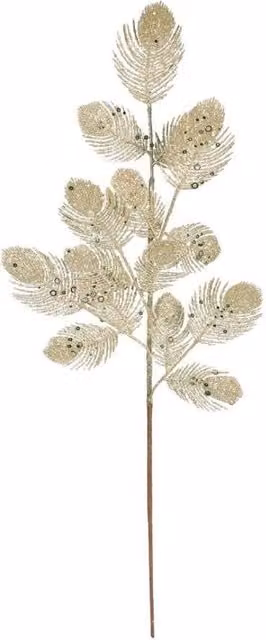 KDMD Gold Glitter Feather Spray, 2 Pack, Height: 70 cm