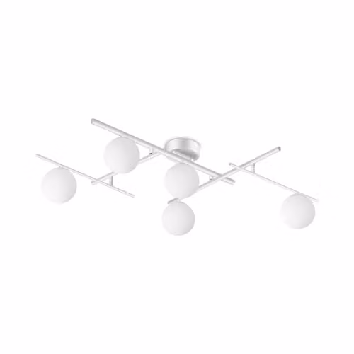 Ideal Lux Atlas 5 Light White Glass Sphere Ceiling Light