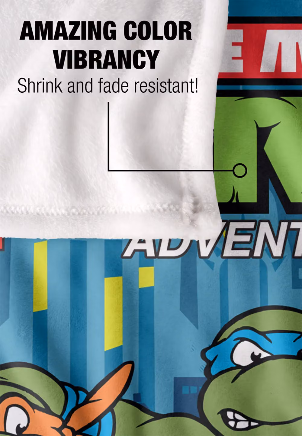LOGOVISION Teenage Mutant Ninja Turtles TMNT Comic Cover No.21 Silky Touch Super Soft Fleece Throw Blanket, White, W/D/H: 152 x 127 x 1 cm – 4