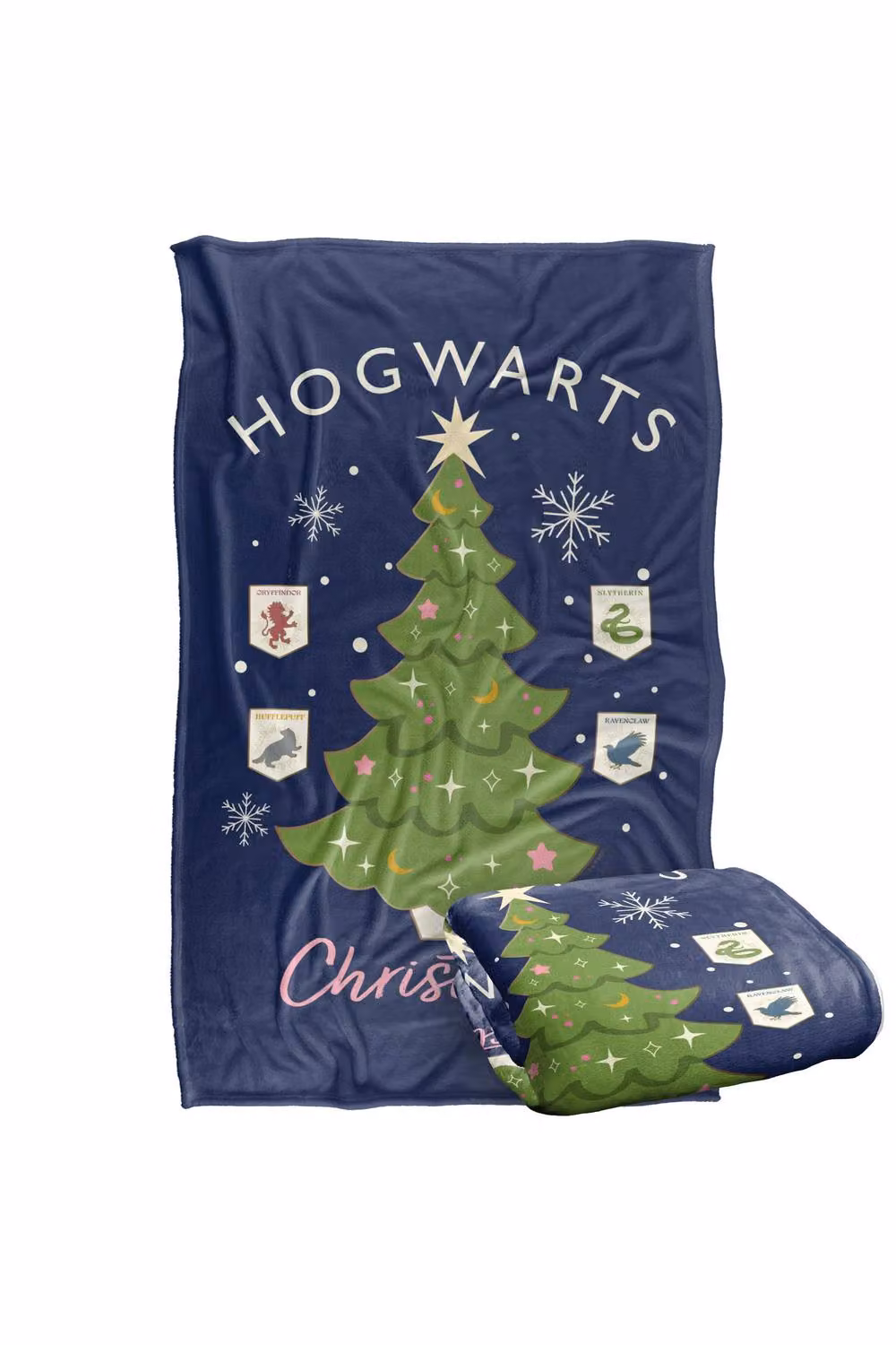 LOGOVISION Harry Potter Hogwarts Christmas Tree Super Soft Fleece Throw Blanket, Multicolour – 7