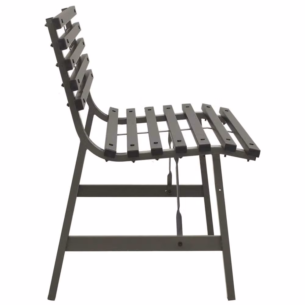 Berkfield Home Modern Metal Garden Bench in Black, Width: 110 cm – 3