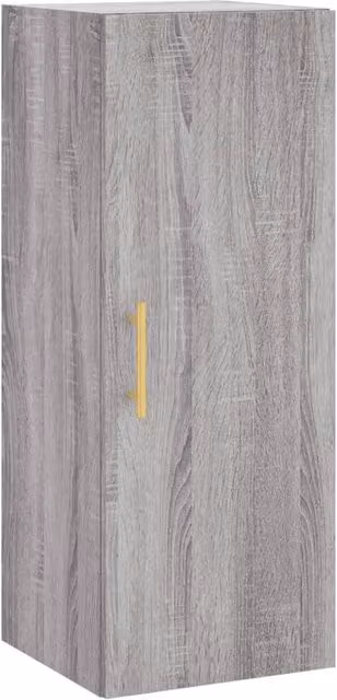 Berkfield Home Wall Mounted Cabinet in Grey Sonoma, W/D/H: 34.5 x 34 x 90 cm – 1