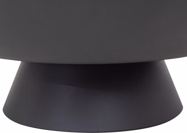 Sunjoy Black Steel Wood Burning Outdoor Garden Fire Pit, Diameter: 58 cm, Height: 23.5 cm