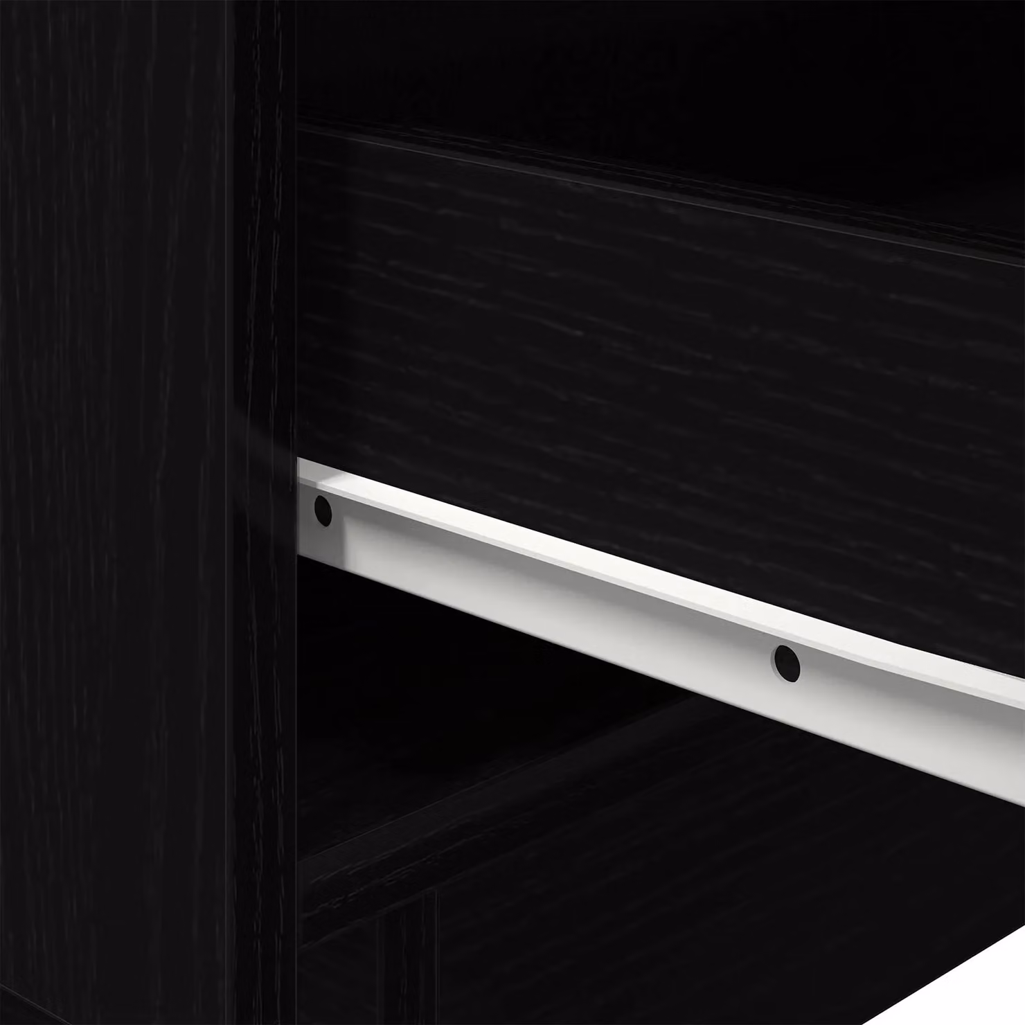 Berkfield Home Modern Bedside Cabinet with Integrated LED Lights in Black Oak, W: 45 cm, D: 40 cm, H: 55 cm – 5