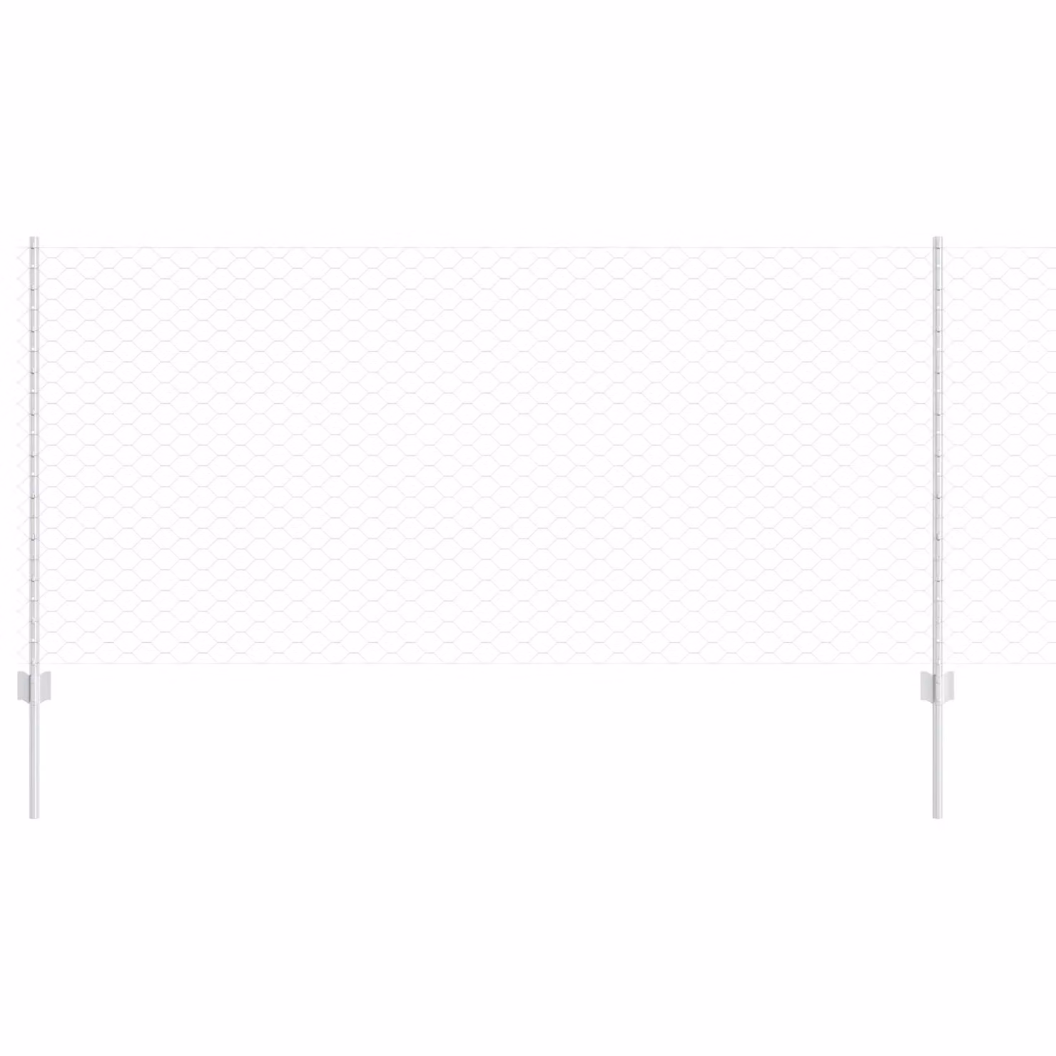 Berkfield Home 10-Piece Galvanised Steel U-Channel Mesh Fence Posts in Silver, Height: 100 cm – 2