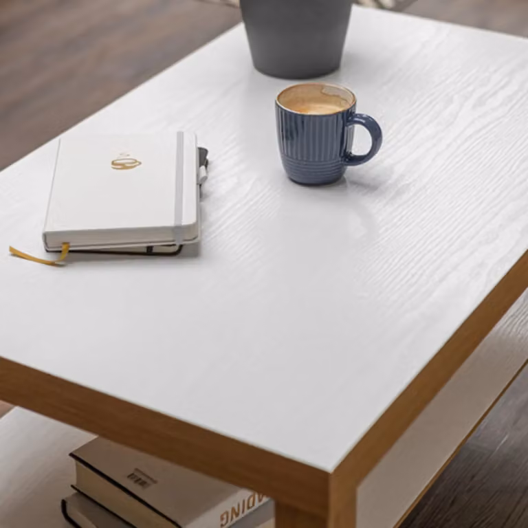 D-C-Fix Whitewood Self Adhesive Vinyl Wrap Film in White, W: 90 cm x L: 1000 cm