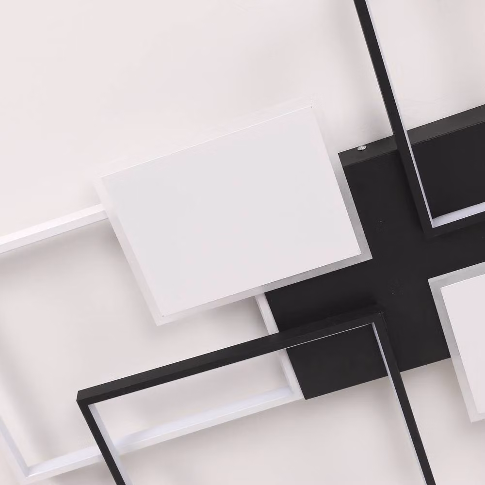 Goeco Modern Rectangular LED Ceiling Light, 72W Dimmable with Remote Control, Black – 5