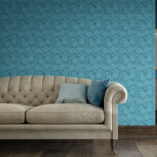 Hoopla Walls Paisley Abstract Wallpaper in Blue
