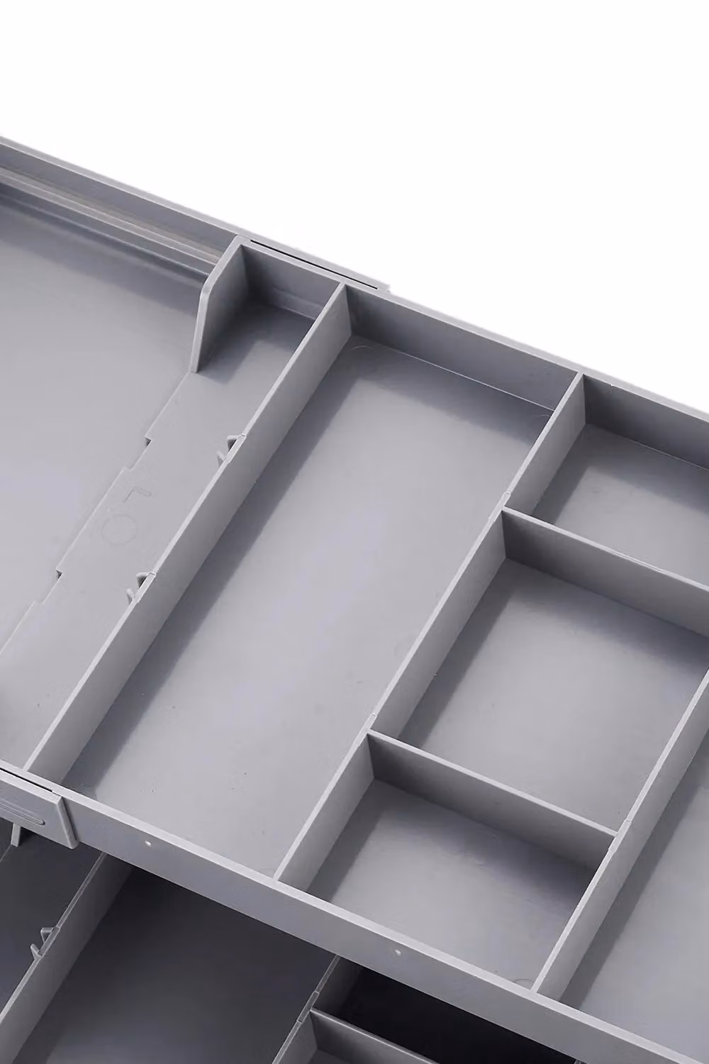 Living and Home Versatile Expandable Multi-tier Plastic Cutlery and Kitchenware Organiser Tray in Grey – 6
