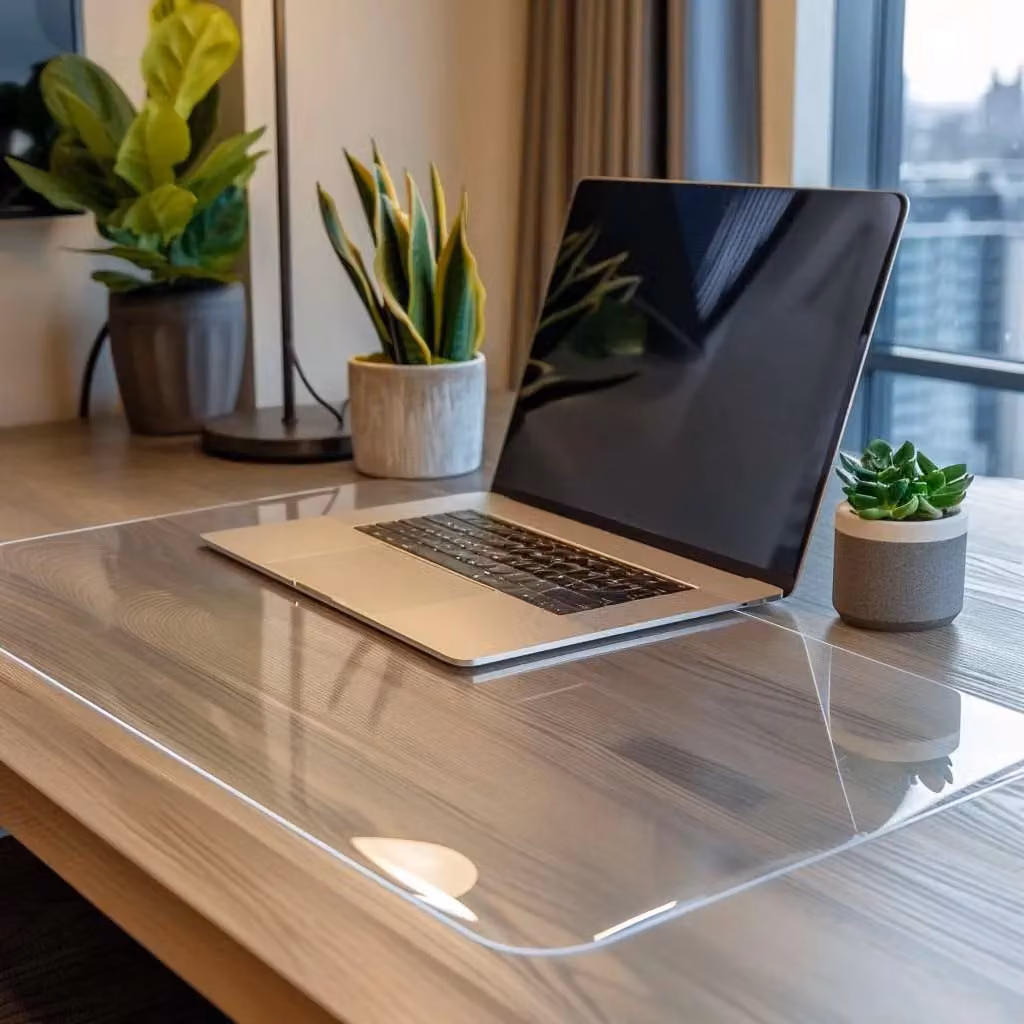 Nicoman Transparent Non-Slip Waterproof Desk Protector Mat, W: 60 cm, D: 40 cm – 4