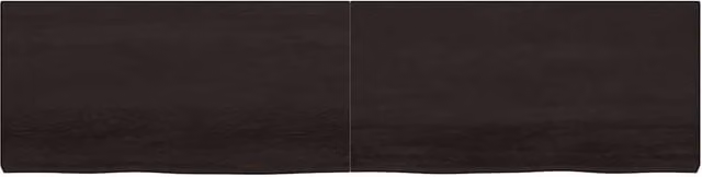 Berkfield Home Beautiful Wall Shelf in Dark Grey, Made from Treated Solid Oak Wood, W: 200 cm, D: 50 cm, H: 2-6 cm – 1