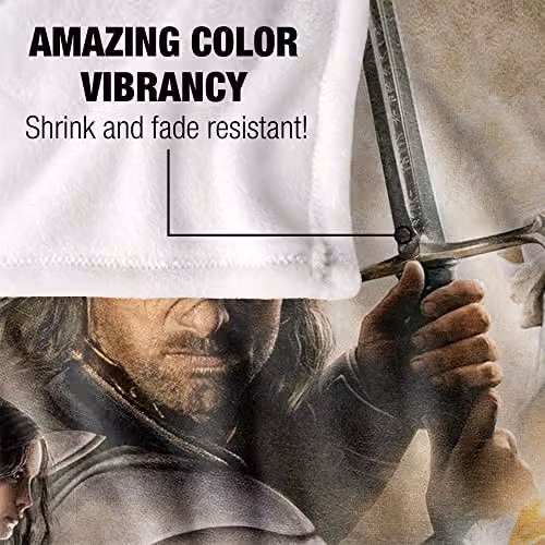 LOGOVISION Lord of the Rings Return of the King Super Soft Throw Blanket, W/D/H: 152 x 127 cm, White/Multicolour – 3