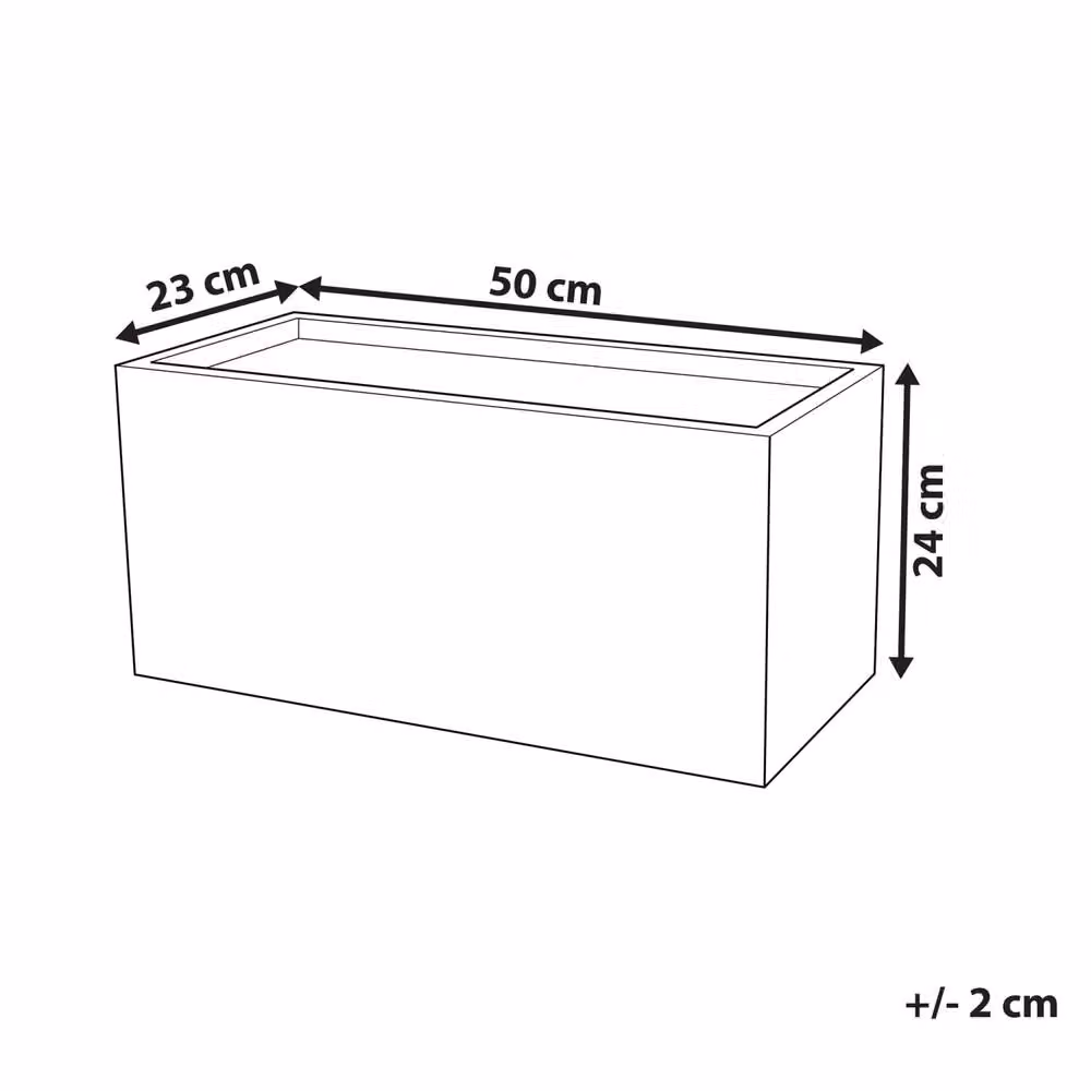 Wyld and Coco Grey Fibre Clay Rectangular Planter for Indoor and Outdoor Use – 2
