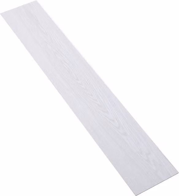 HomeScape Set of 7 Self-Adhesive Wood Look PVC Flooring Planks in White