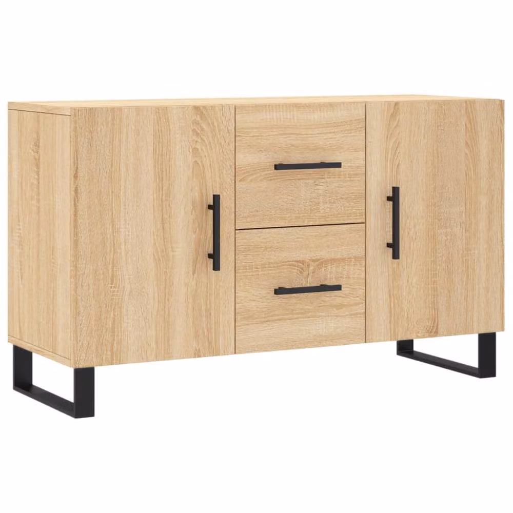 Berkfield Home Sonoma Oak Sideboard in Brown, W/D/H: 100 x 36 x 60 cm – 2