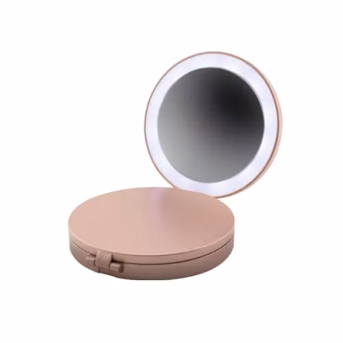 JML NuYou Tri-Fold Compact Magnifying Mirror with Light in Rose Gold – 2