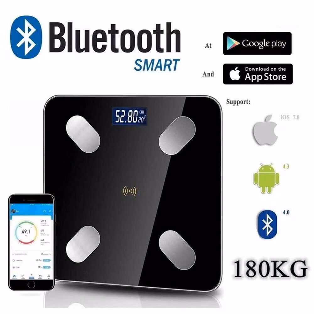PAWNORA Smart BMI Digital Wireless Weight Scales in Black with Bluetooth App Control and Body Composition Tracking – 2
