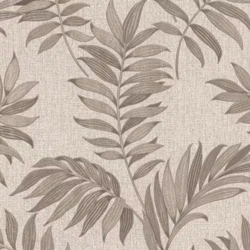 Rasch Elegant Homes Sumatra Floral Wallpaper in Taupe and Beige